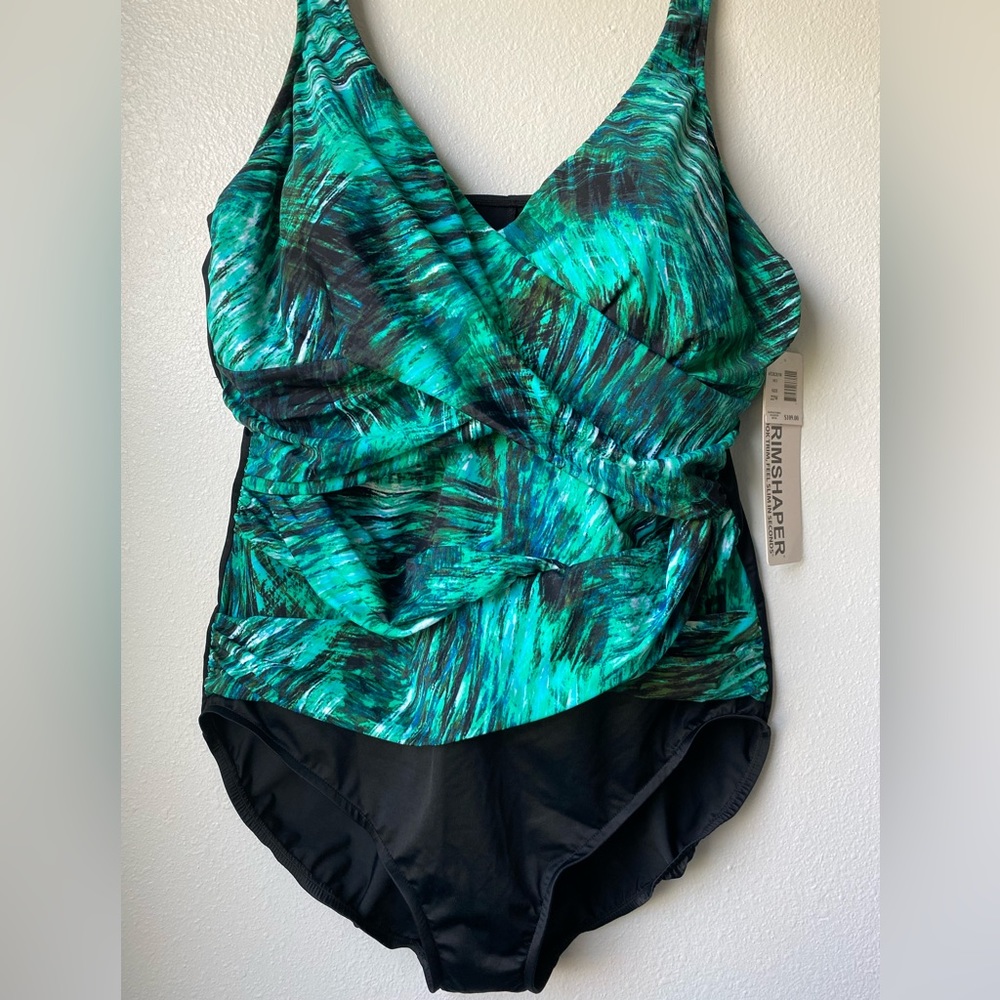 NWT Trimshaper Green One piece Swimsuit